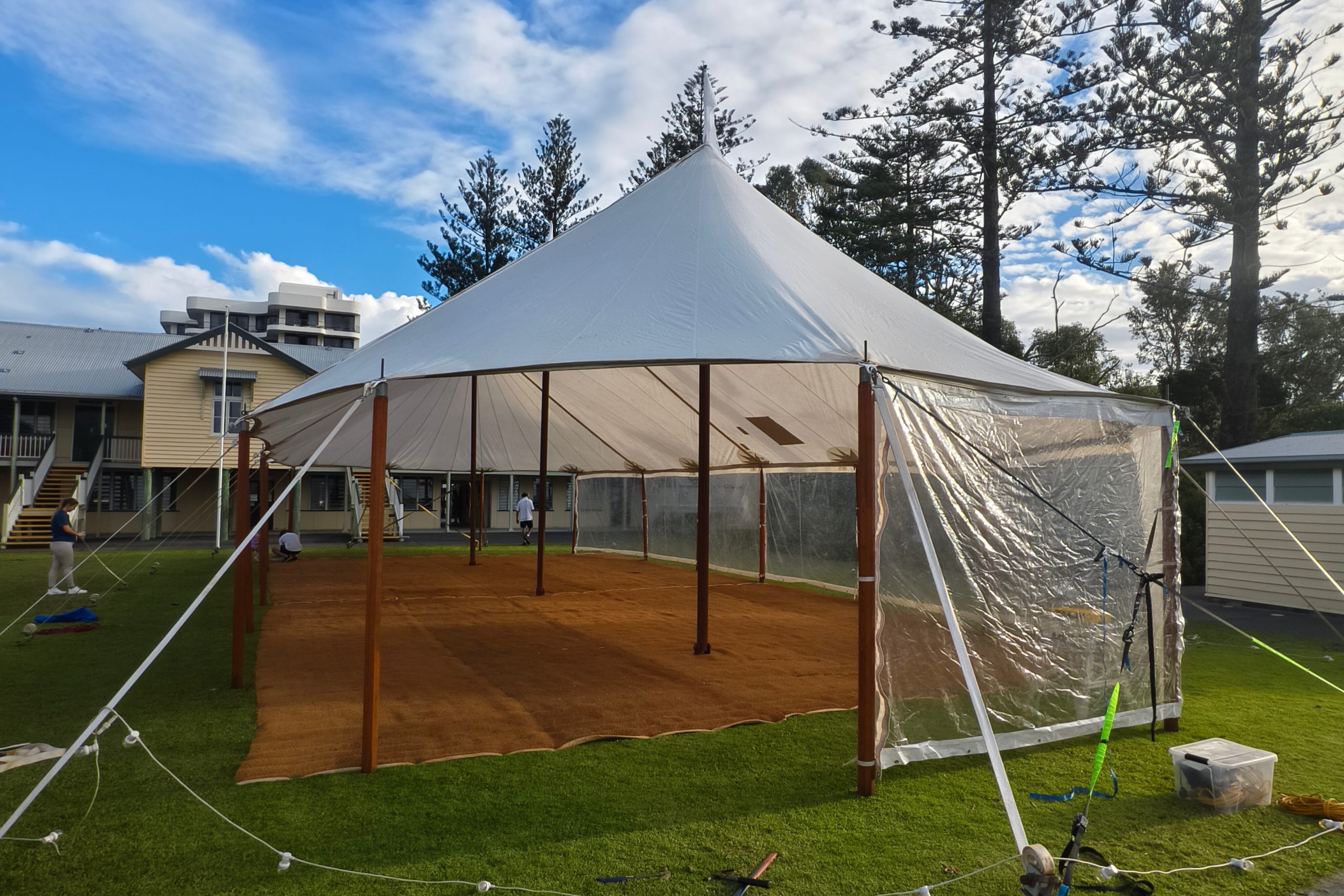 Paradise Handyman helping to install a gazebo!